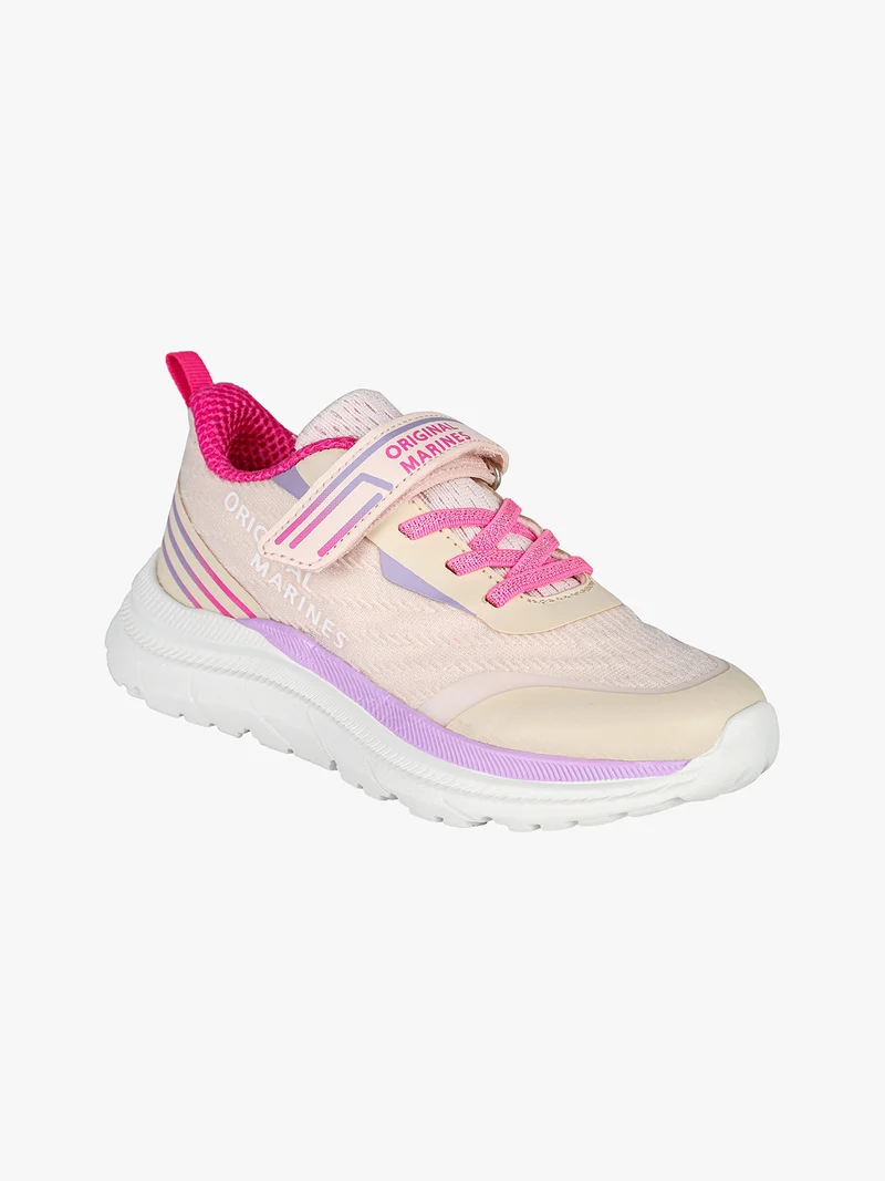 Sneakers sportive da ragazza con strappo - cipria
