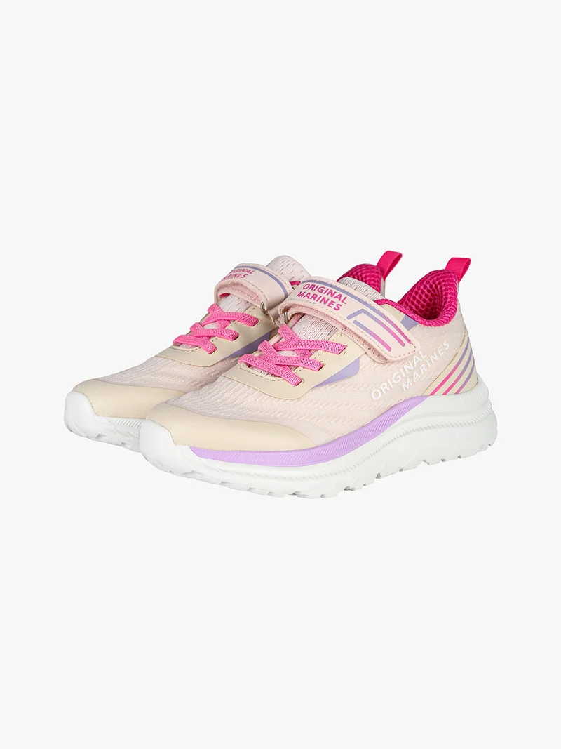 Sneakers sportive da ragazza con strappo - cipria