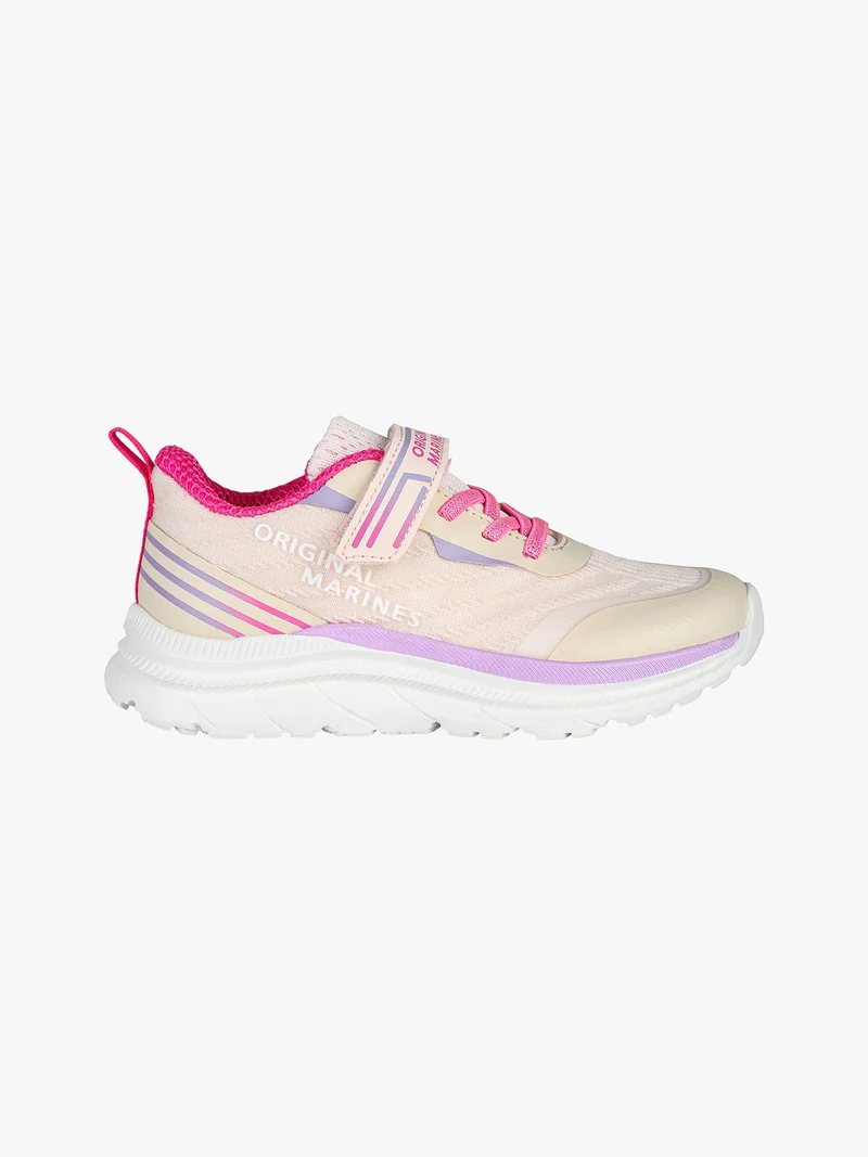 Sneakers sportive da ragazza con strappo - cipria