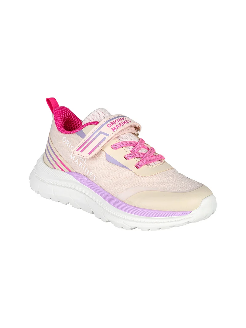 Sneakers sportive da ragazza con strappo - cipria