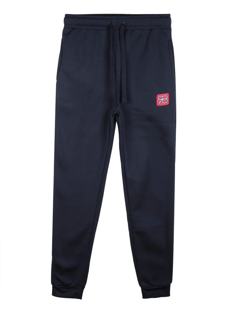 Pantaloni sportivi da ragazza felpati - blu scuro