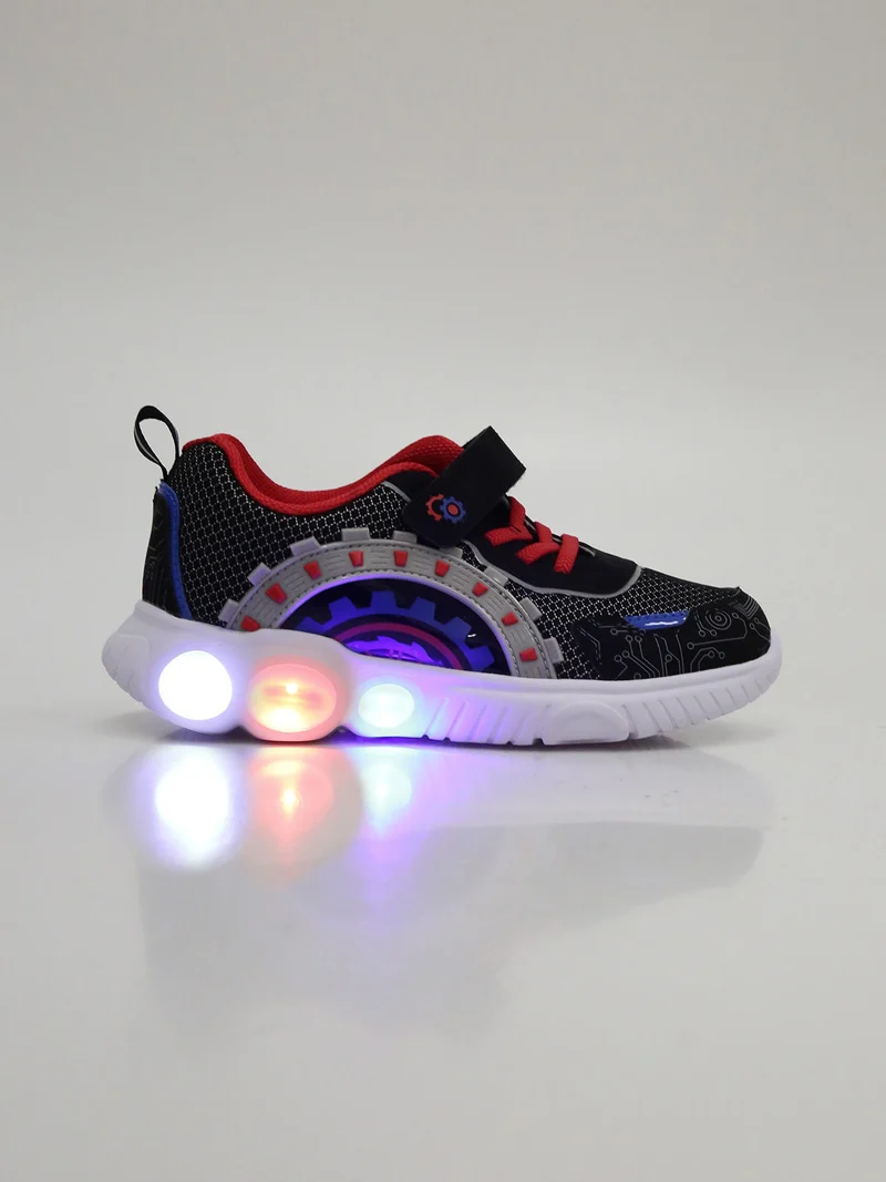 Sneakers da bambino con luci - nero