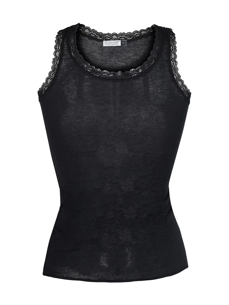 Canotta donna in cashmere ultra light - nero