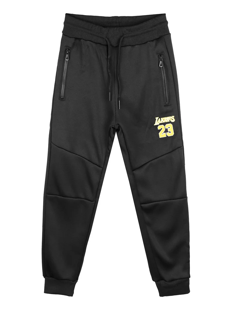 Pantaloni tuta da bambino con polsini - nero