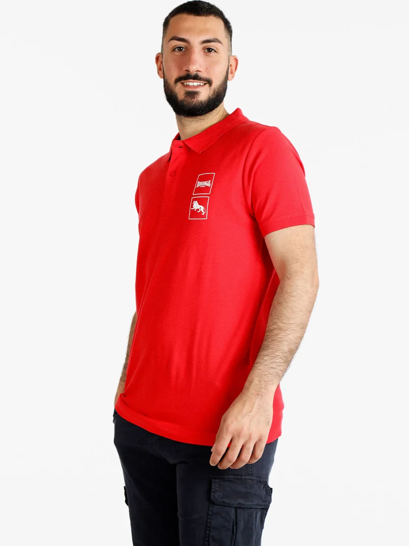 Polo in cotone da uomo manica corta - rosso