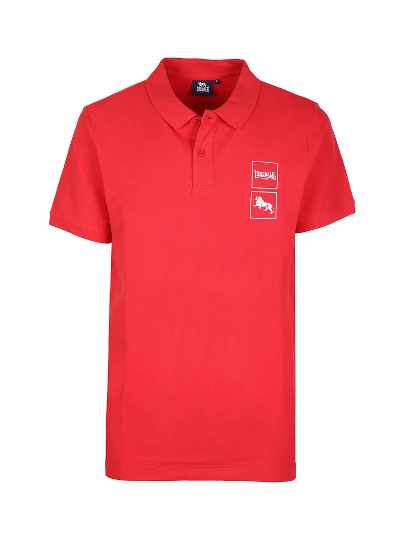 Polo in cotone da uomo manica corta - rosso