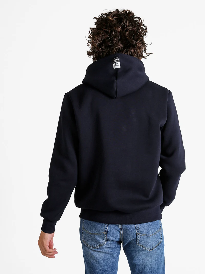 Felpa da uomo con cappuccio - blu scuro