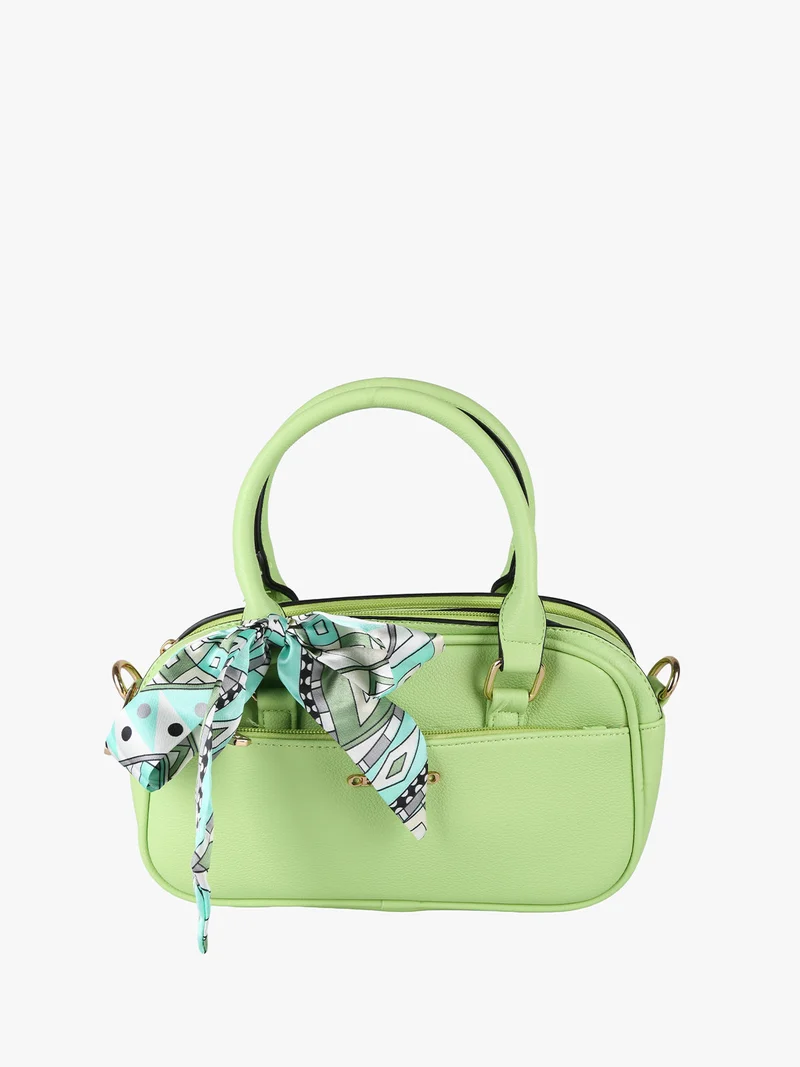 Borsa a mano da donna con foulard - verde