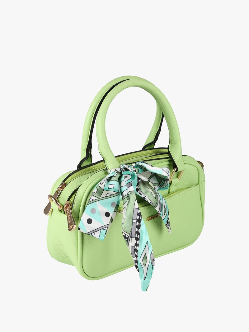 Borsa a mano da donna con foulard - verde