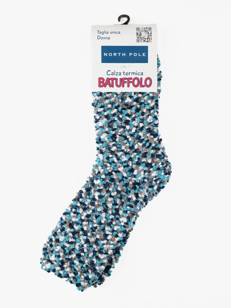 Calza donna termica batuffolo - blu