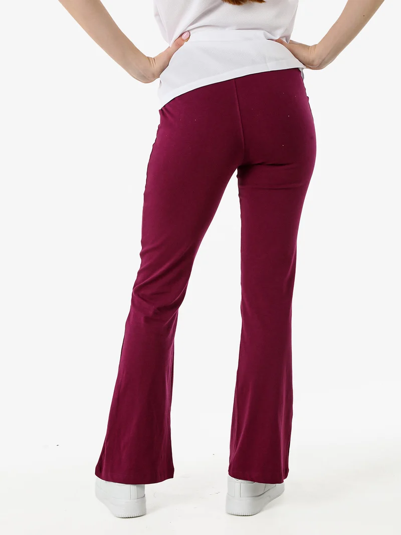 Pantaloni donna sportivi a zampa - viola