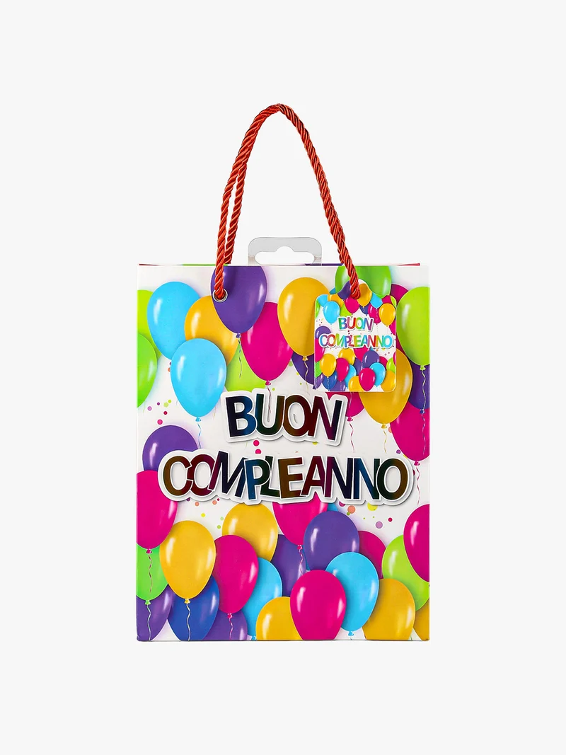 Sacchetto regalo compleanno piccolo - multicolore