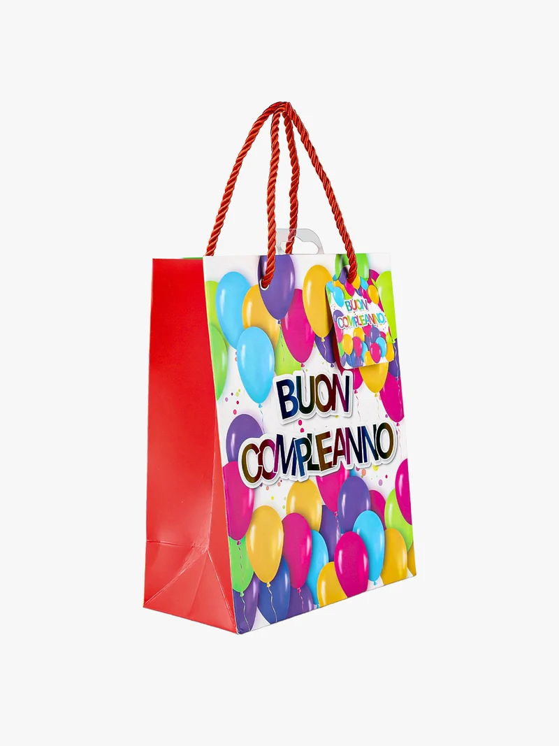 Sacchetto regalo compleanno piccolo - multicolore