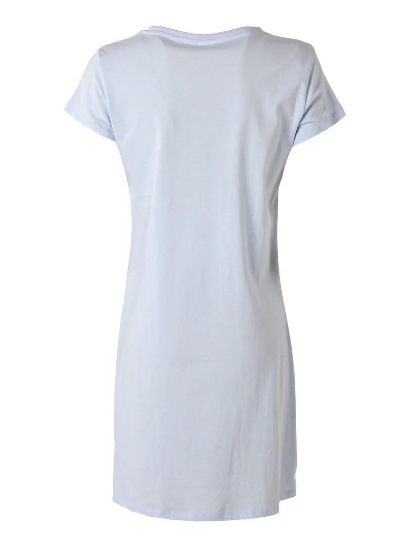 Stitch camicia da notte da donna maniche corte con stampe - azzurro