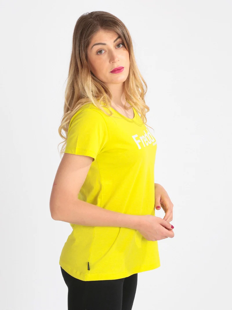 T-shirt donna in cotone - limone