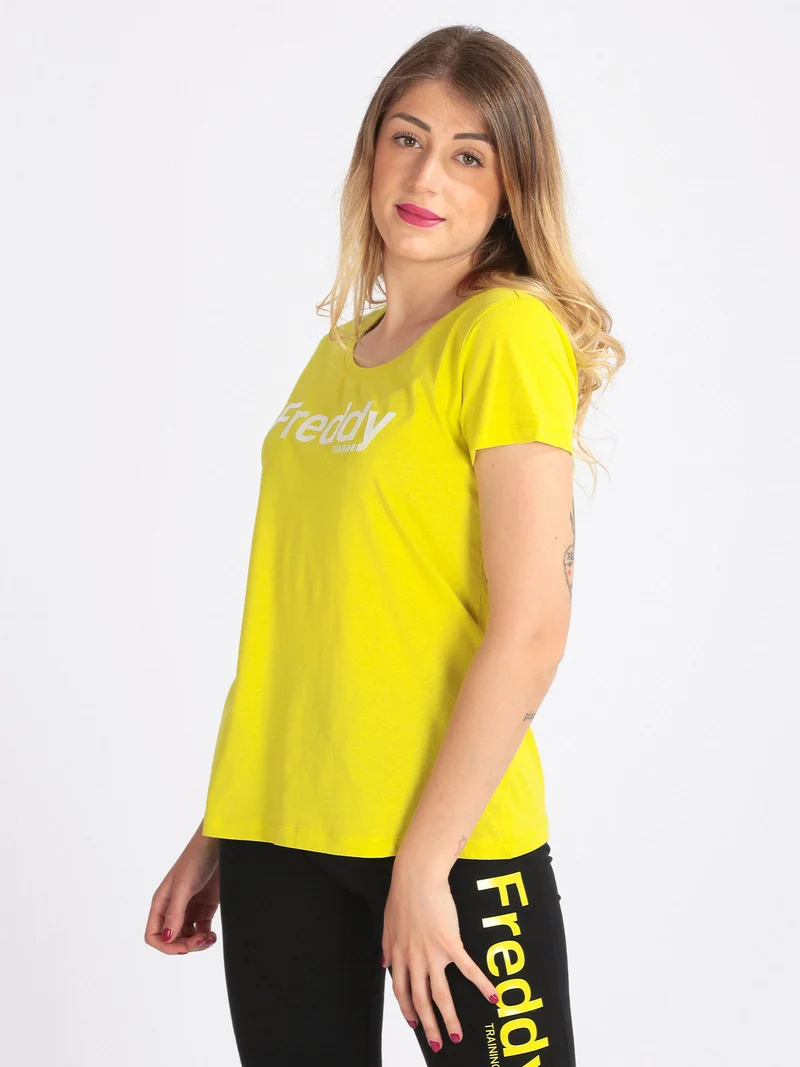 T-shirt donna in cotone - limone