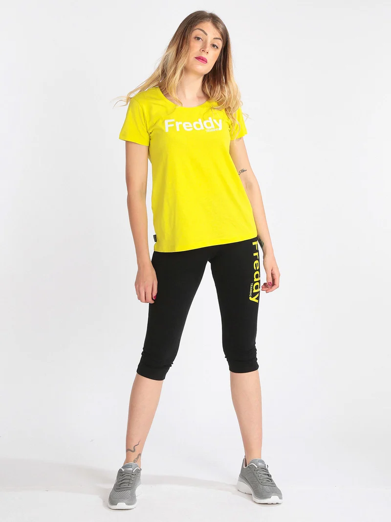 T-shirt donna in cotone - limone