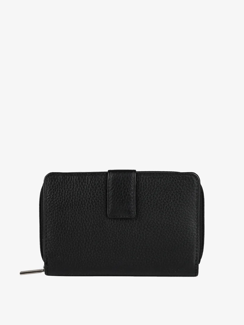 Portafoglio in pelle da donna - nero
