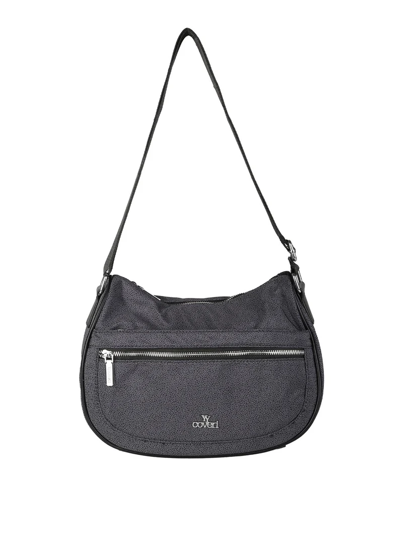 Borsa a tracolla da donna in nylon - nero