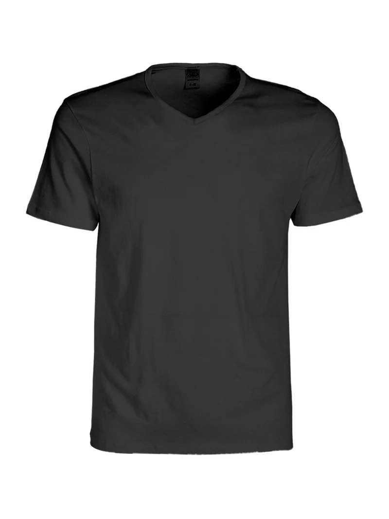 T-shirt intima uomo scollo V in cotone - nero