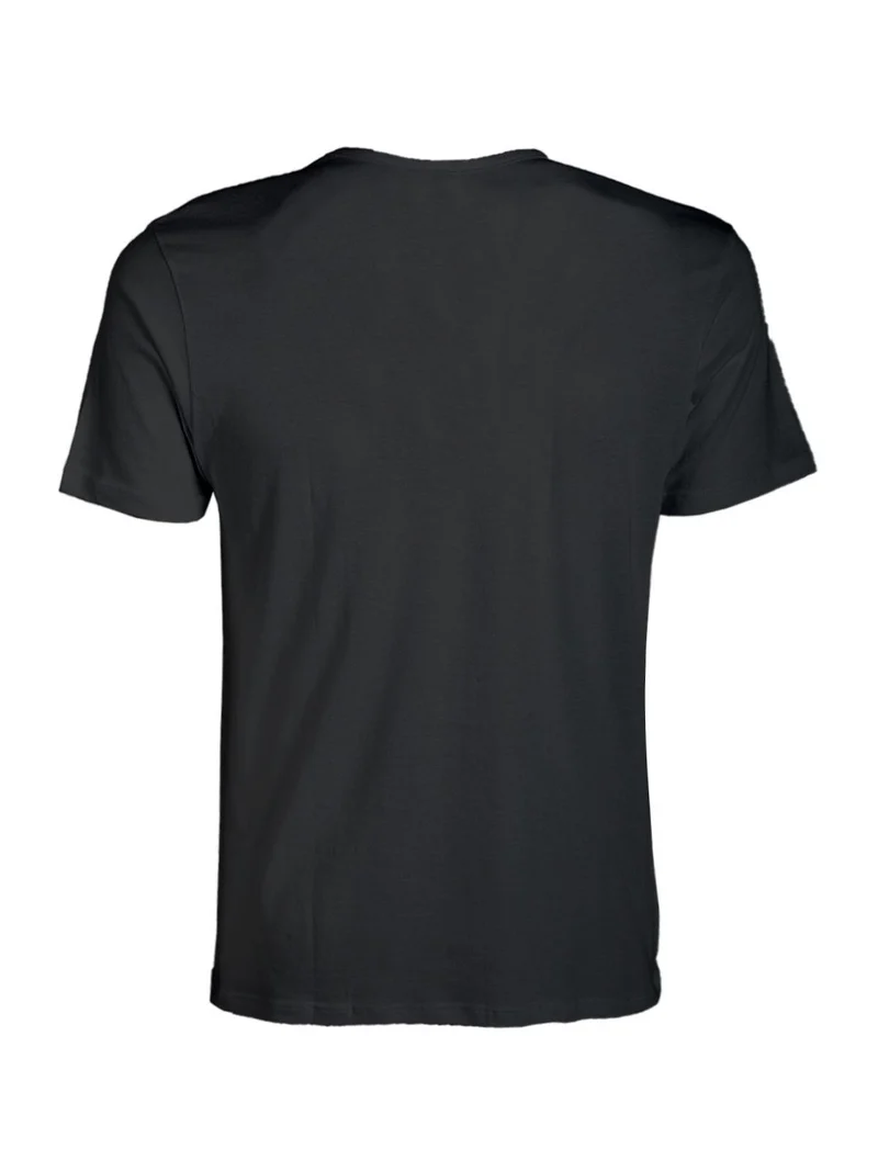 T-shirt intima uomo scollo V in cotone - nero