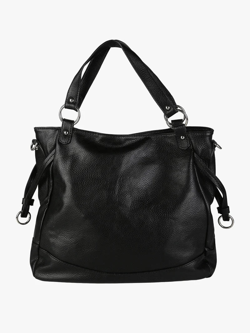 Borsa a spalla da donna bicolore - nero
