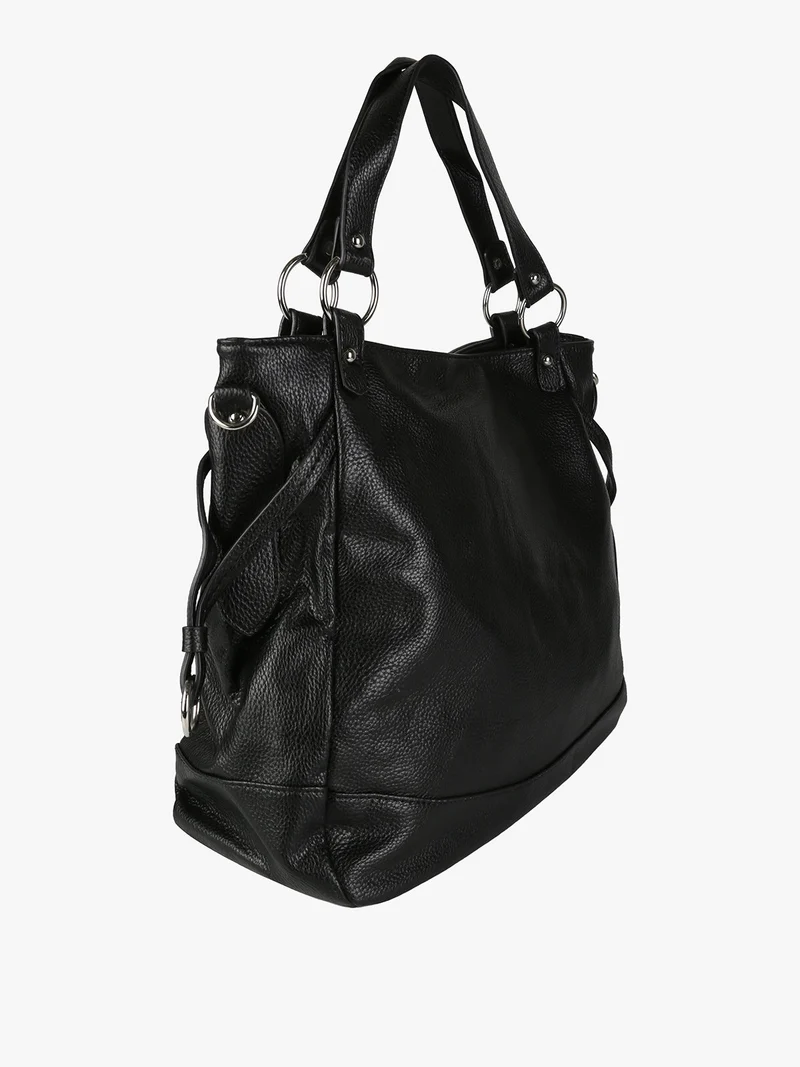Borsa a spalla da donna bicolore - nero