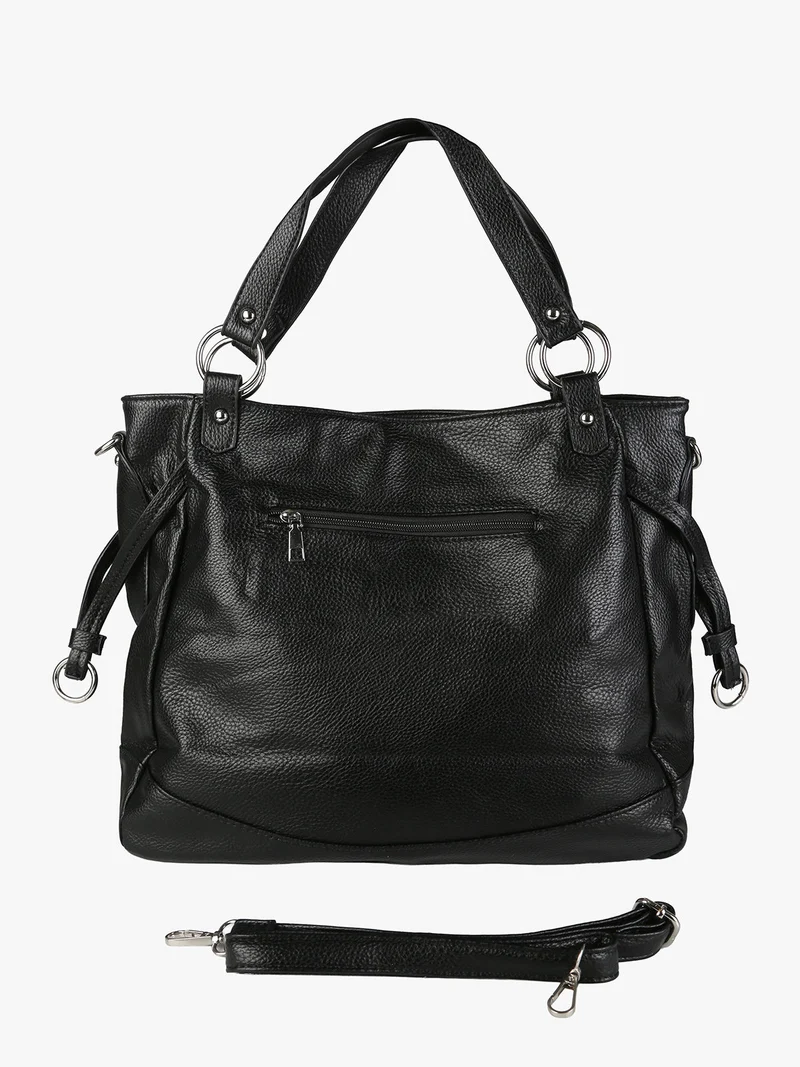 Borsa a spalla da donna bicolore - nero