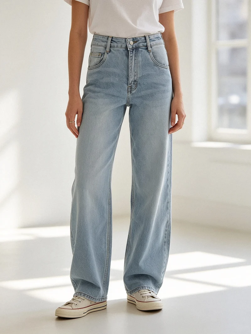 Jeans donna chiaro a palloncino - jeans