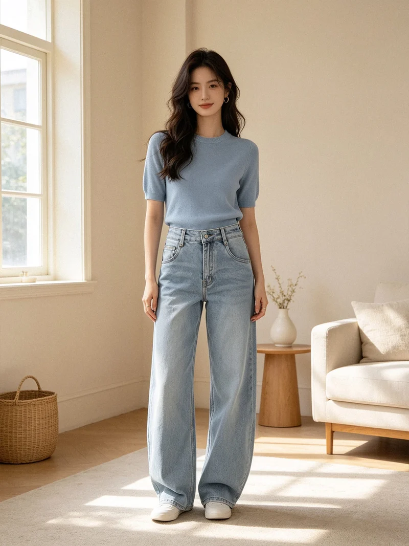 Jeans donna chiaro a palloncino - jeans
