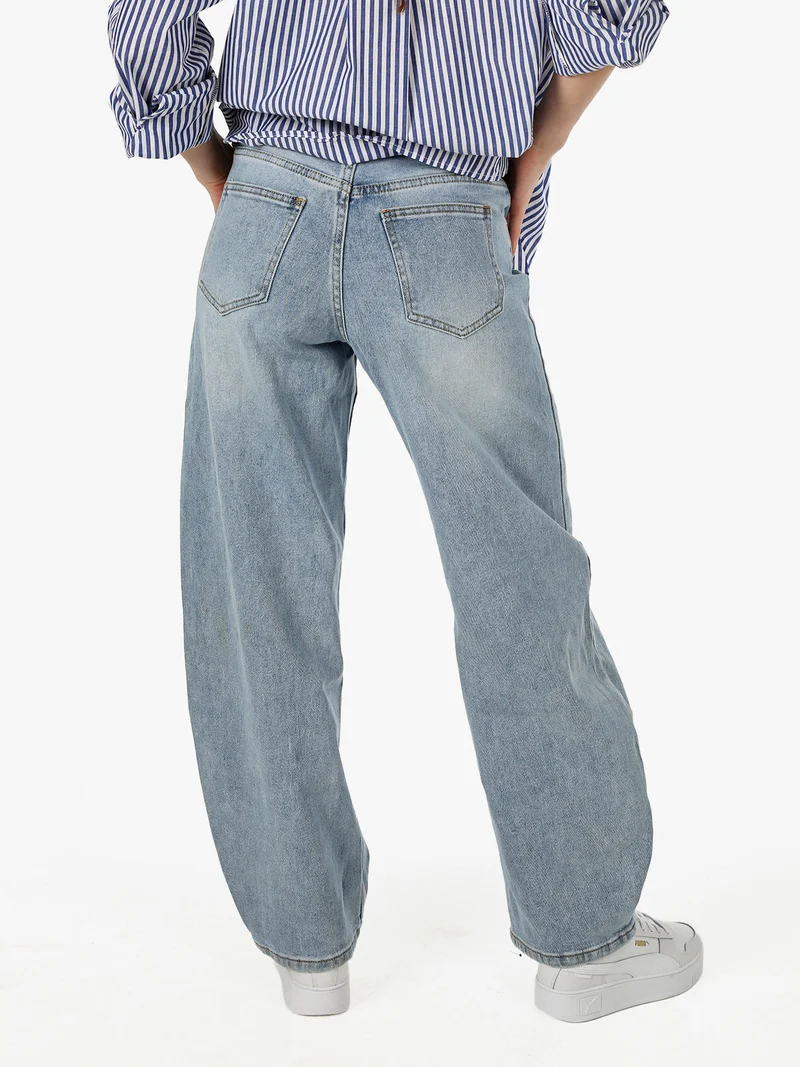 Jeans donna chiaro a palloncino - jeans