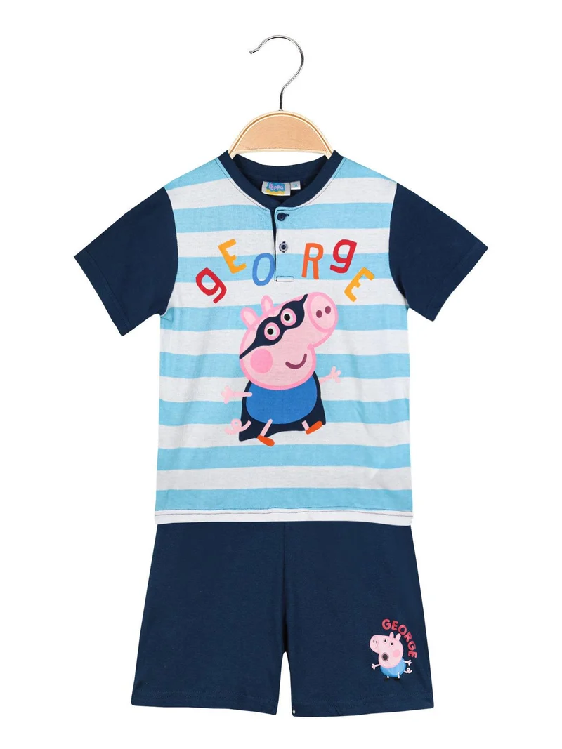 Pigiama corto bimbo George - blu scuro