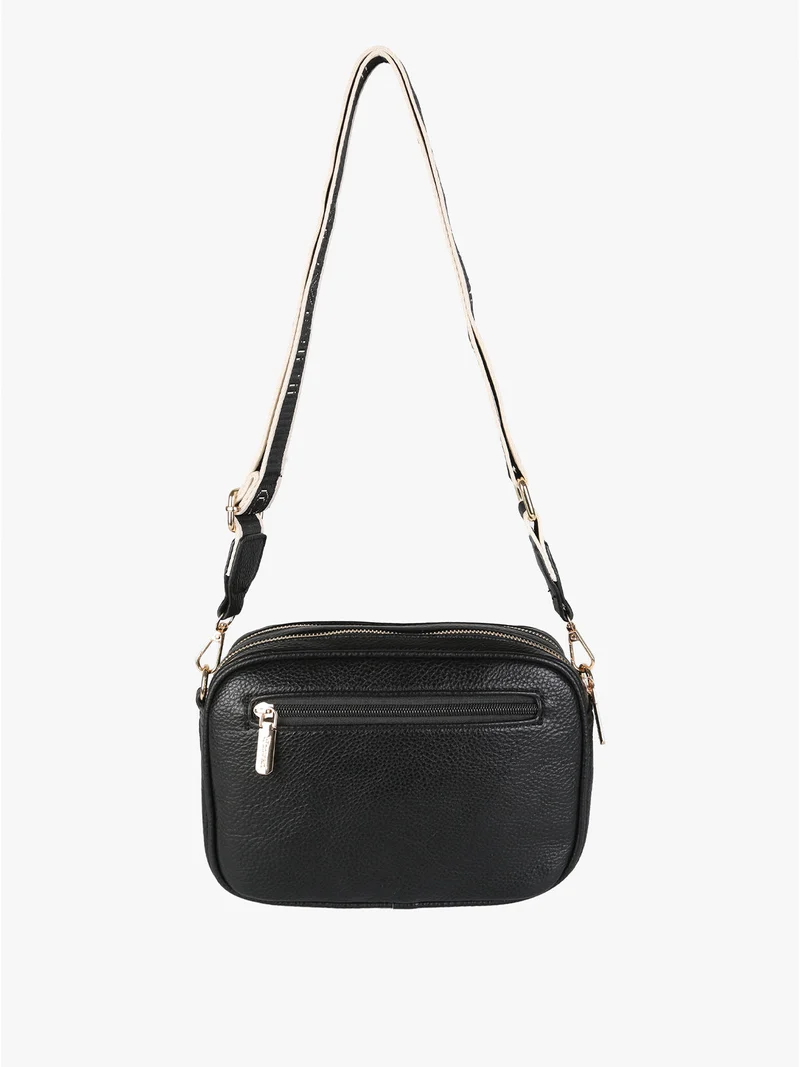 Borsa a tracolla da donna in ecopelle - nero