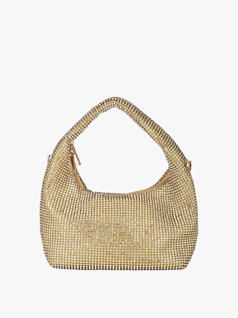 Borsa a mano con strass - oro