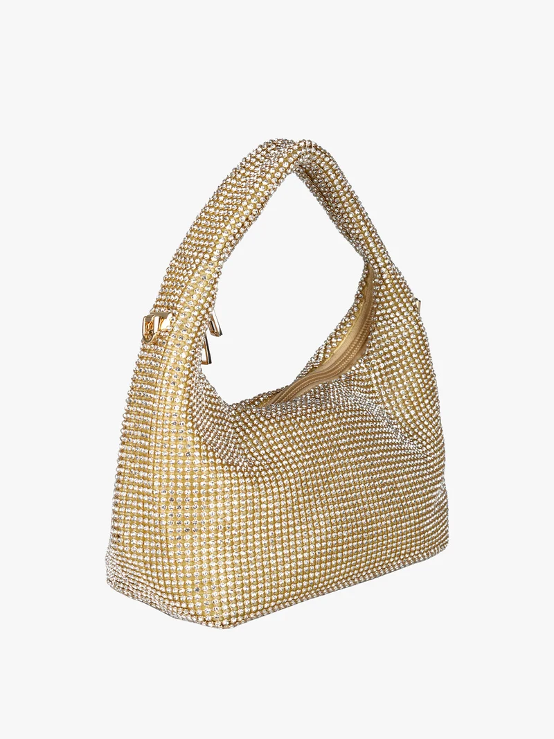 Borsa a mano con strass - oro