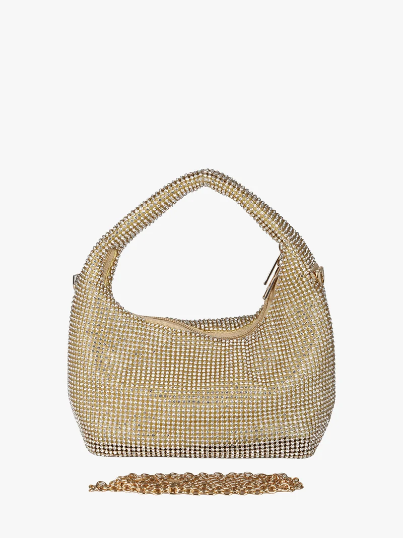 Borsa a mano con strass - oro