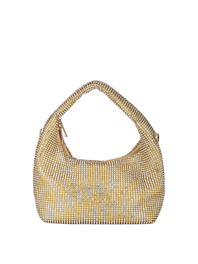 Borsa a mano con strass - oro