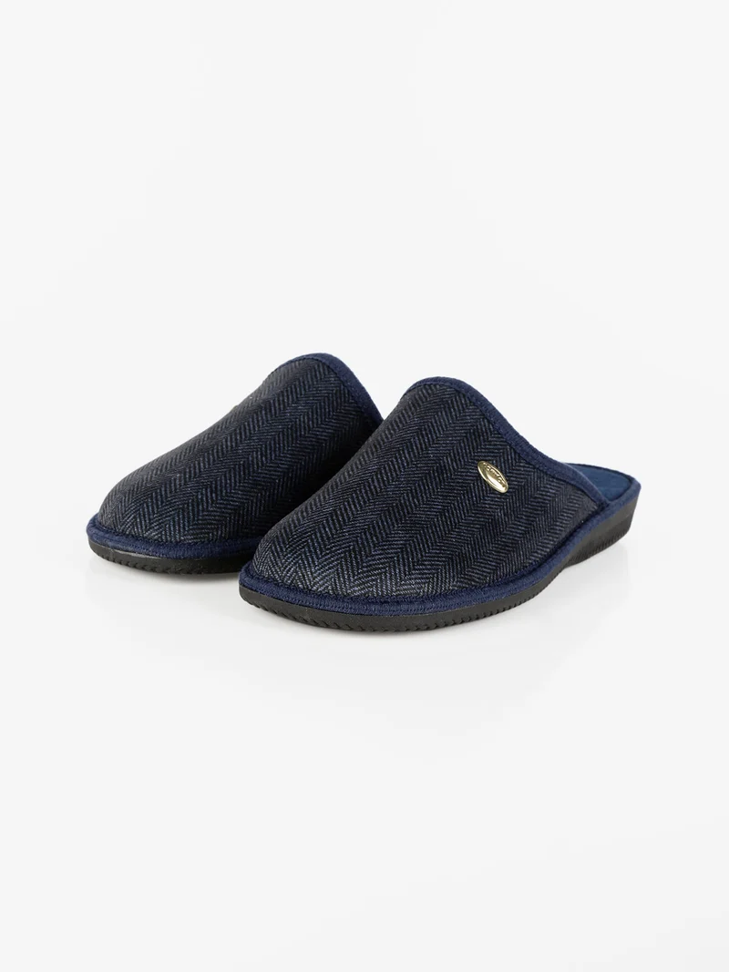 Pantofole uomo in tessuto - blu