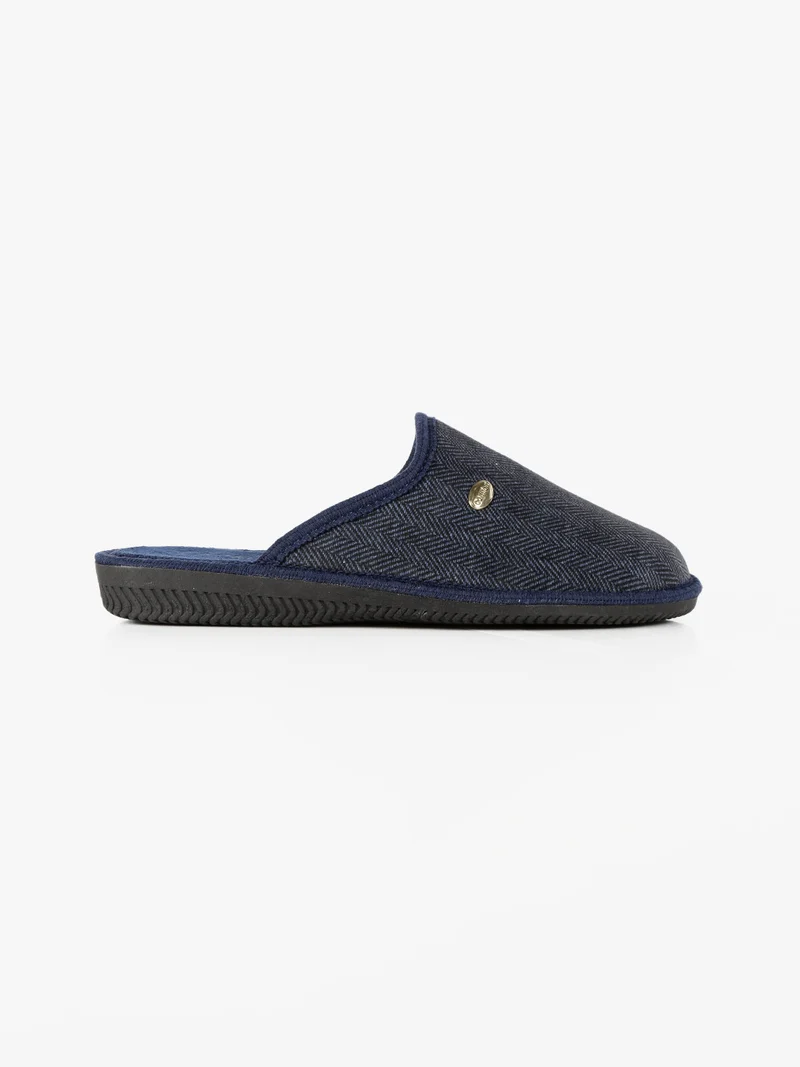 Pantofole uomo in tessuto - blu