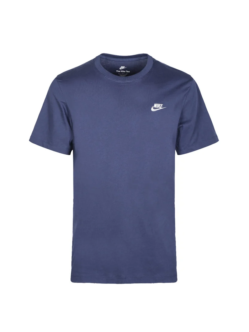 T-shirt manica corta uomo con logo - blu scuro