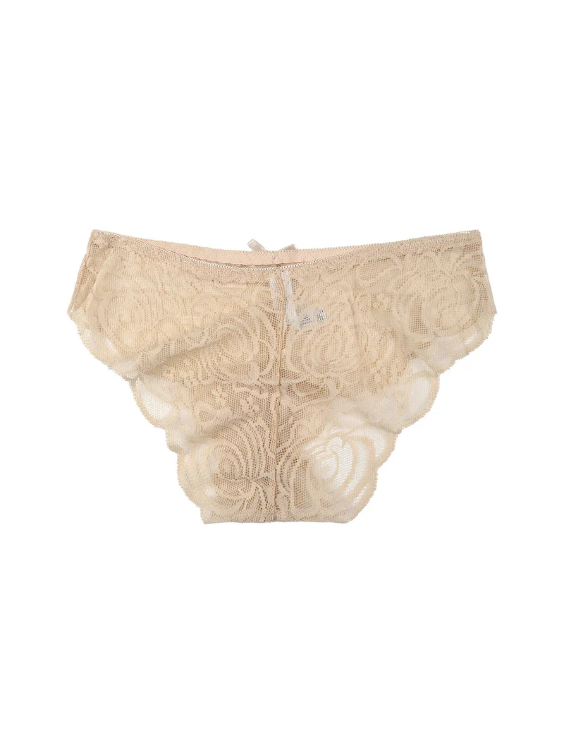 Slip donna in pizzo - beige