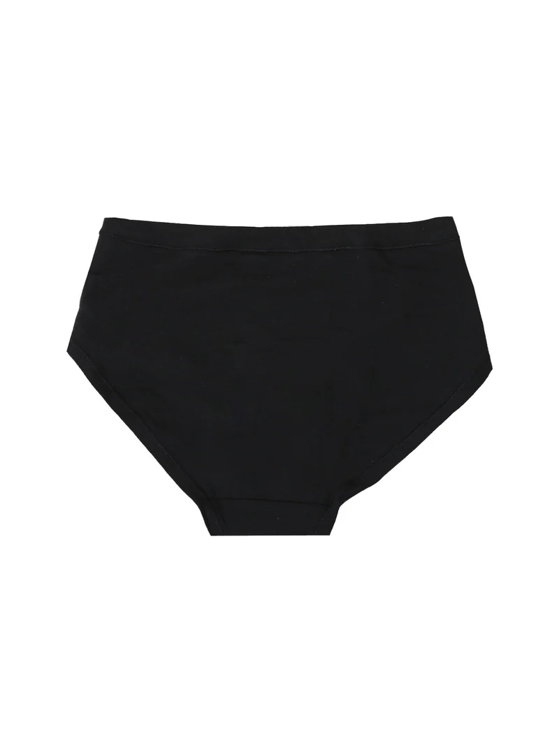 Confezione da 3 slip midi in cotone bielastico - nero