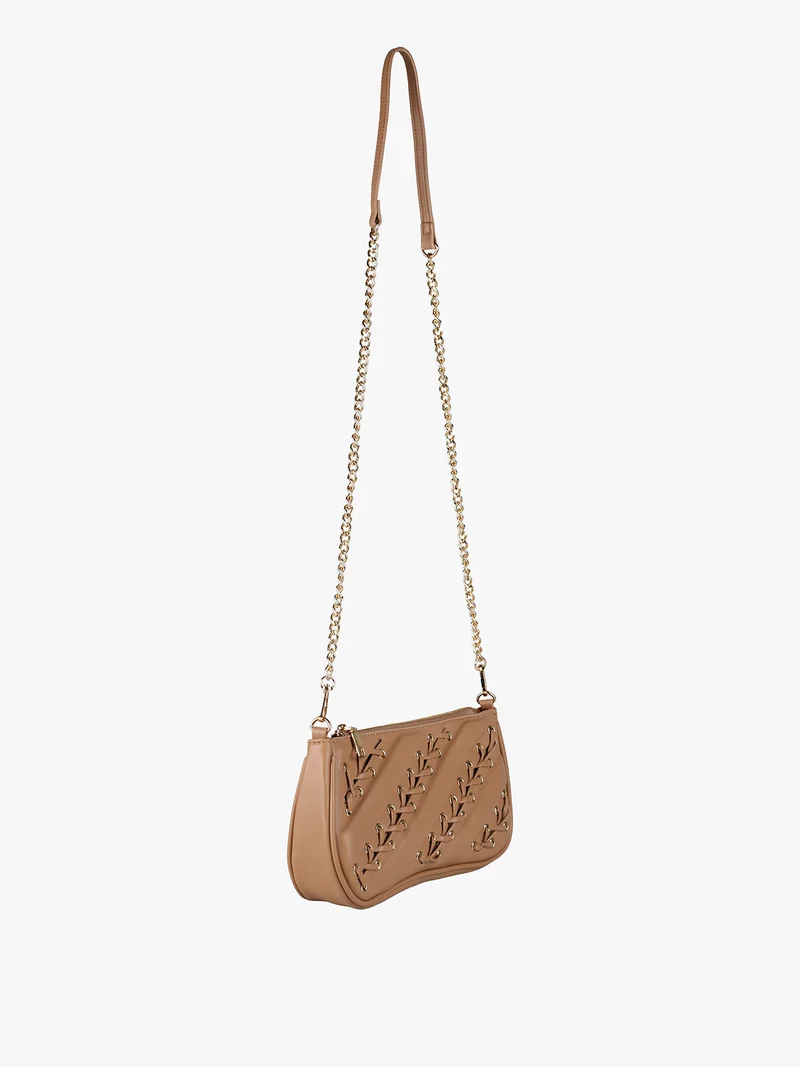 Borsa donna con intrecci - cammello