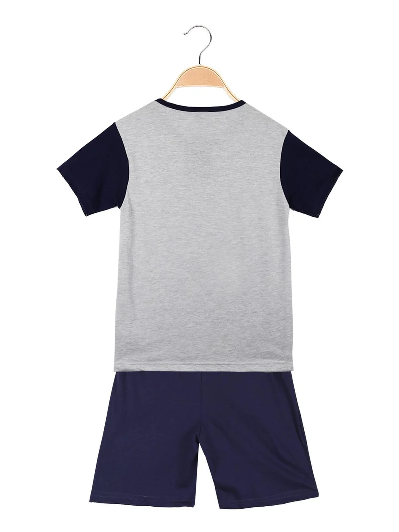 Pigiama corto da bambino in cotone - grigio