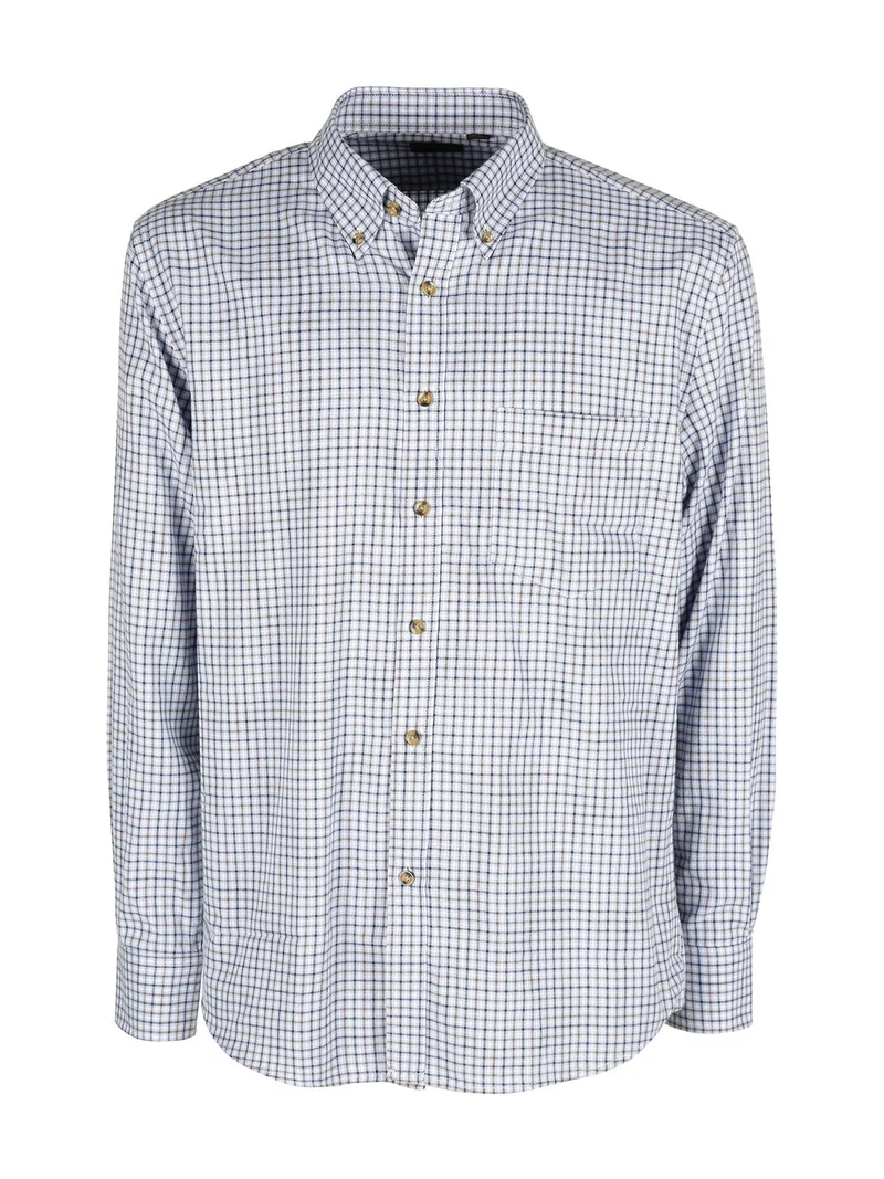 Camicia da uomo maniche lunghe a fantasia - azzurro