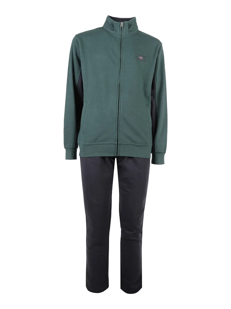Completo tuta da uomo con felpa e pantaloni - verde