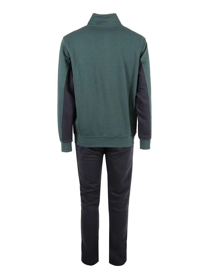 Completo tuta da uomo con felpa e pantaloni - verde