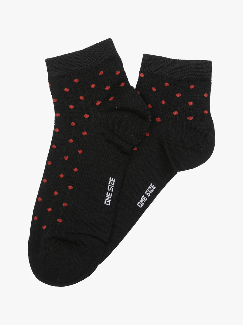 Calze corte da donna a pois - rosso