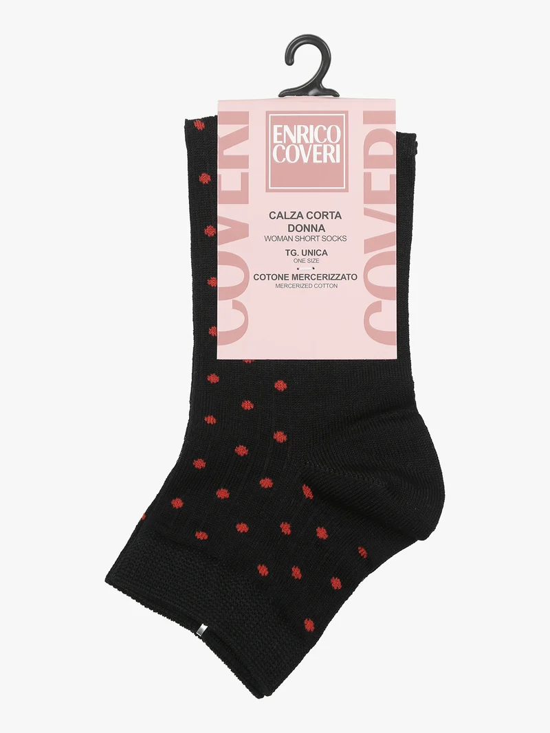 Calze corte da donna a pois - rosso