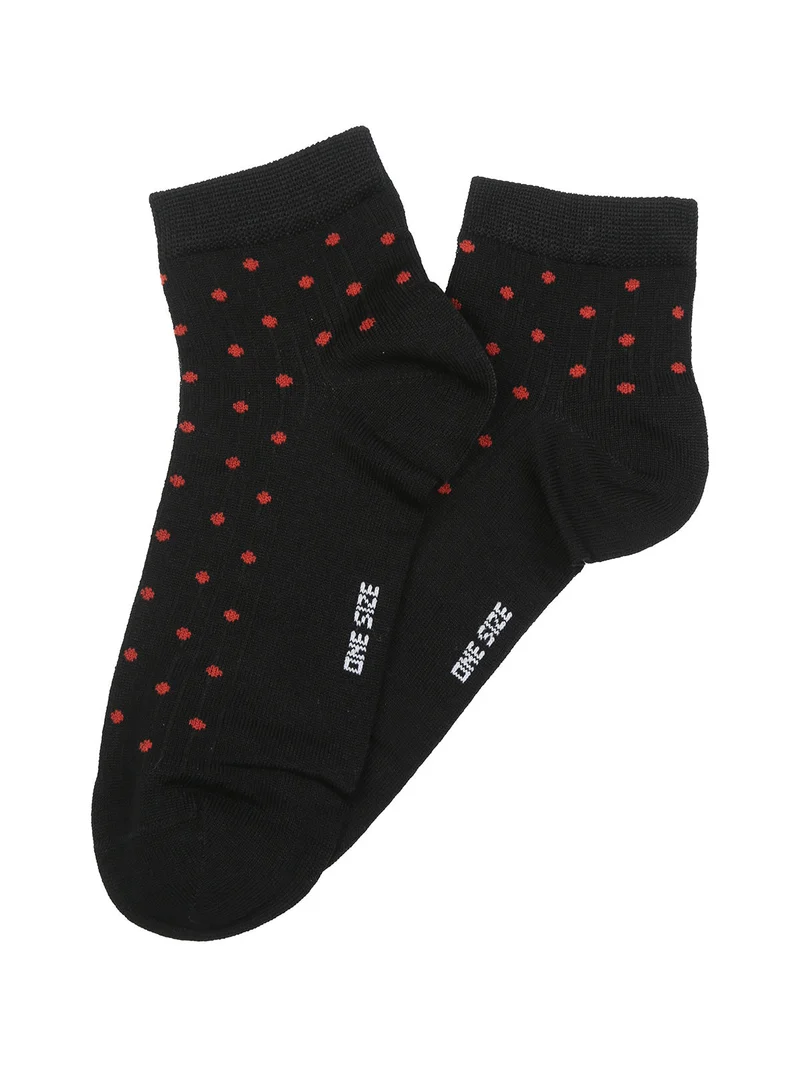 Calze corte da donna a pois - rosso